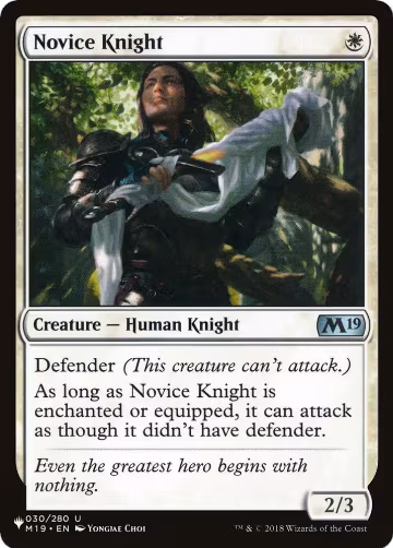 Novice Knight (030/280), The List Reprints — Magic card price