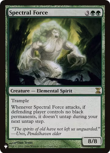 Spectral Force (217/301), The List Reprints — Magic card price