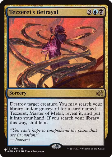 Tezzeret's Betrayal (191/184), The List Reprints — Magic card price