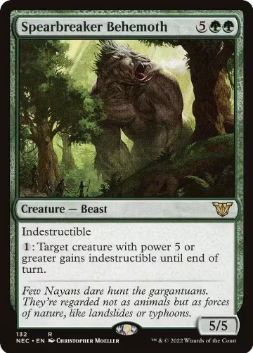 Spearbreaker Behemoth (132), Commander: Kamigawa: Neon Dynasty — Magic card price