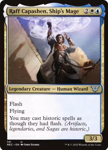 Raff Capashen, Ship's Mage (141), Commander: Kamigawa: Neon Dynasty — Magic card price