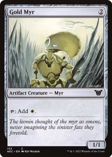 Gold Myr (153), Commander: Kamigawa: Neon Dynasty — Magic card price