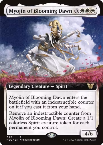 Myojin of Blooming Dawn (Extended Art) (42), Commander: Kamigawa: Neon Dynasty — Magic card price
