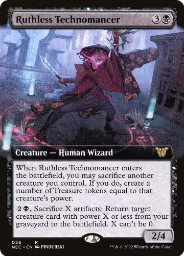 Ruthless Technomancer (Extended Art) (56), Commander: Kamigawa: Neon Dynasty — Magic card price