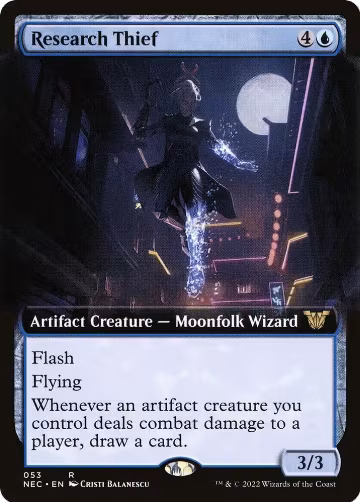 Research Thief (Extended Art) (53), Commander: Kamigawa: Neon Dynasty — Magic card price