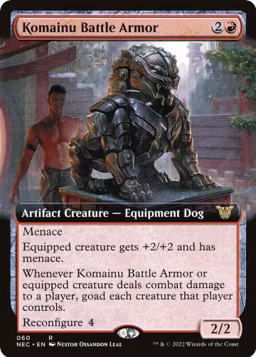Komainu Battle Armor (Extended Art) (60), Commander: Kamigawa: Neon Dynasty — Magic card price