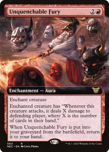 Unquenchable Fury (Extended Art) (63), Commander: Kamigawa: Neon Dynasty — Magic card price