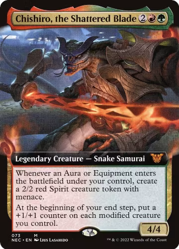 Chishiro, the Shattered Blade (Extended Art) (73), Commander: Kamigawa: Neon Dynasty — Magic card price