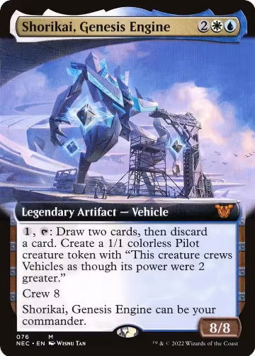 Shorikai, Genesis Engine (Extended Art) (76), Commander: Kamigawa: Neon Dynasty — Magic card price