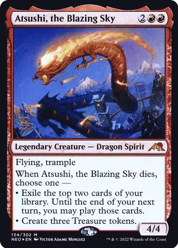 Atsushi, the Blazing Sky (134), Prerelease Cards — Magic card price