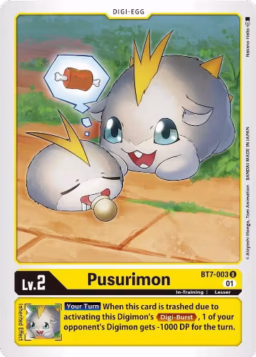 Pusurimon (BT7-003 U), Next Adventure — Digimon card price