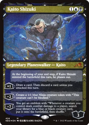 Kaito Shizuki (Showcase) (Foil Etched) (424), Kamigawa: Neon Dynasty — Magic card price