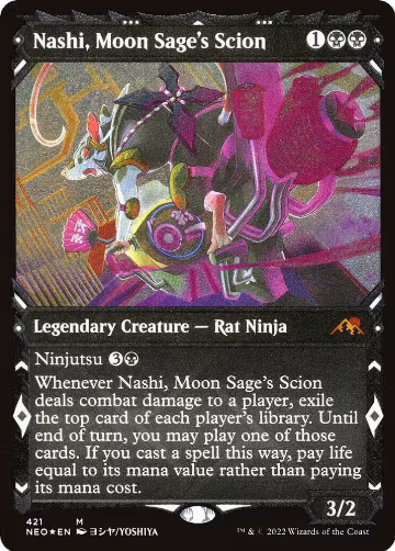 Nashi, Moon Sage's Scion (Showcase) (Foil Etched) (421), Kamigawa: Neon Dynasty — Magic card price