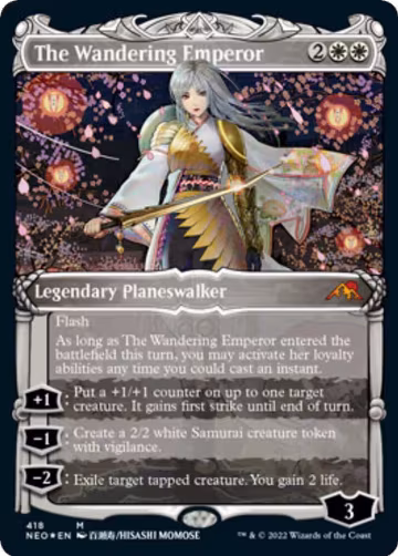 The Wandering Emperor (Showcase) (Foil Etched) (418), Kamigawa: Neon Dynasty — Magic card price