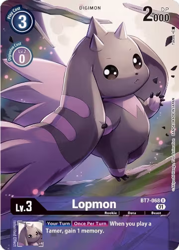 Lopmon (Alternate Art) (BT7-068 R), Next Adventure — Digimon card price