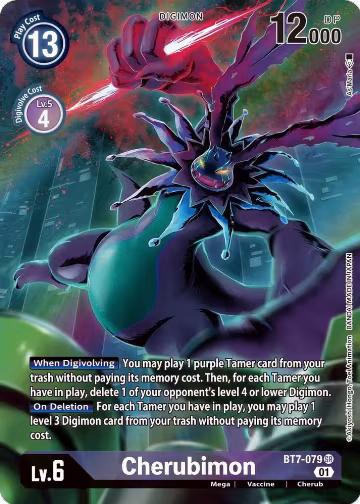 Cherubimon (Alternate Art) (BT7-079 SR), Next Adventure — Digimon card price