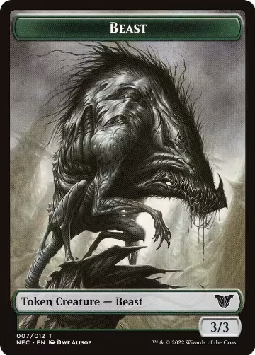 Beast // Treasure Double-Sided Token (7 // 17), Commander: Kamigawa: Neon Dynasty — Magic card price