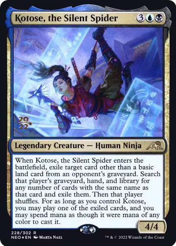 Kotose, the Silent Spider (228), Prerelease Cards — Magic card price