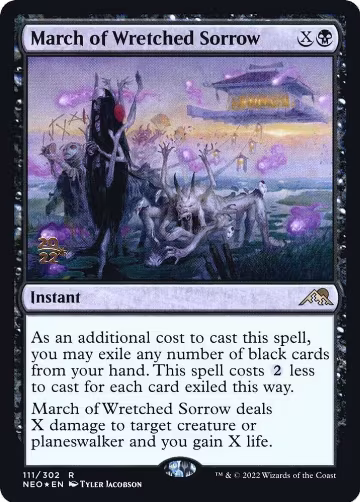 March of Wretched Sorrow (111), Prerelease Cards — Magic card price