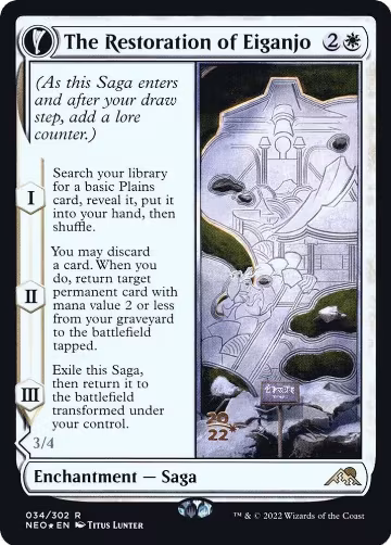 The Restoration of Eiganjo (34), Prerelease Cards — Magic card price
