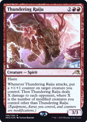 Thundering Raiju (166), Prerelease Cards — Magic card price