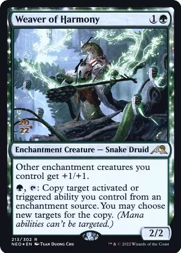 Weaver of Harmony (213), Prerelease Cards — Magic card price