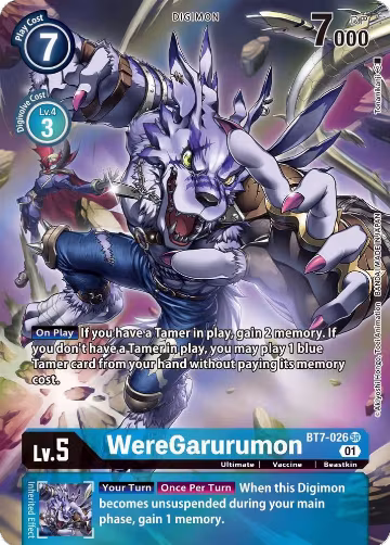 WereGarurumon (Alternate Art) (BT7-026 SR), Next Adventure — Digimon card price