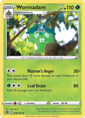 Wormadam (10) (010/172), Brilliant Stars — Pokémon card price