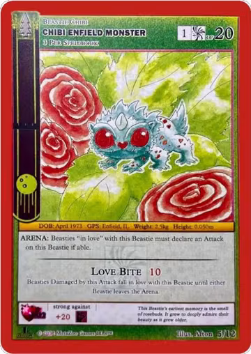 Chibi Enfield Monster (5/12), Valentine’s Day Holiday Box 2022 — MetaZoo card price