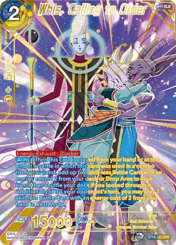 Whis, Calling to Order (SPR) (BT16-131), Realm of the Gods — DB Super card price