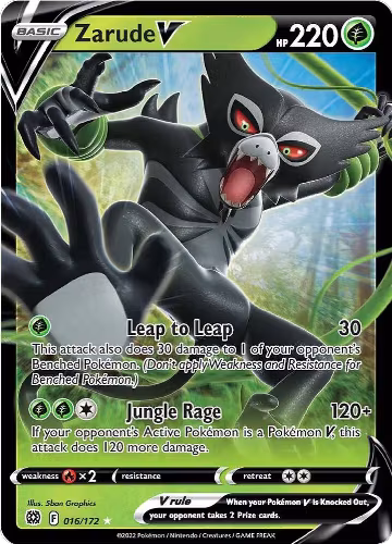 Zarude V (016/172), Brilliant Stars — Pokémon card price