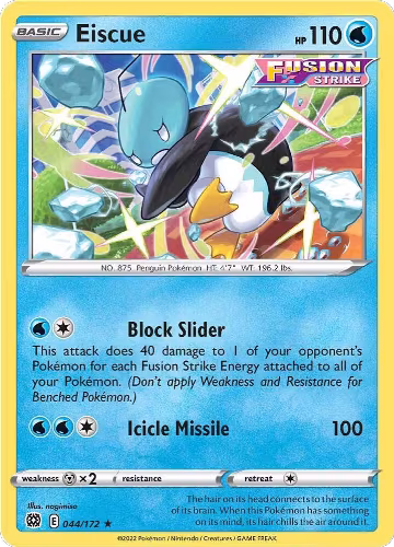 Eiscue (044/172), Brilliant Stars — Pokémon card price