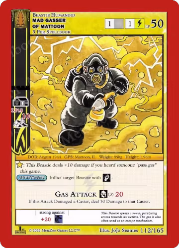 Mad Gasser of Mattoon (112/165), Wilderness: First Edition — MetaZoo card price