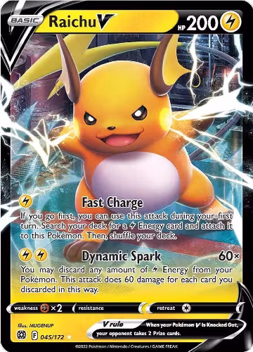 Raichu V (045/172), Brilliant Stars — Pokémon card price