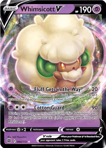 Whimsicott V (064/172), Brilliant Stars — Pokémon card price