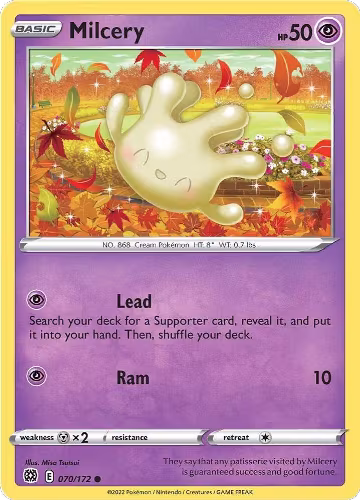 Milcery (070/172), Brilliant Stars — Pokémon card price