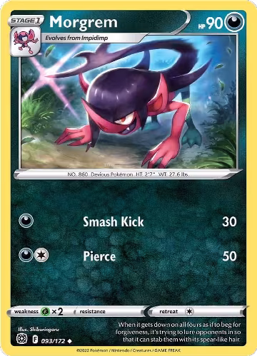 Morgrem (093/172), Brilliant Stars — Pokémon card price