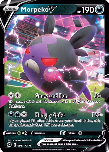 Morpeko V (095/172), Brilliant Stars — Pokémon card price