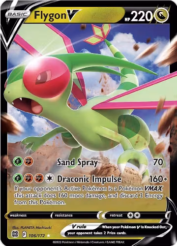 Flygon V (106/172), Brilliant Stars — Pokémon card price