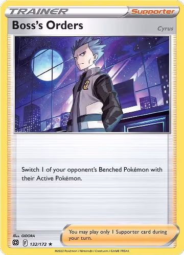 Boss's Orders [Cyrus] (132/172), Brilliant Stars — Pokémon card price