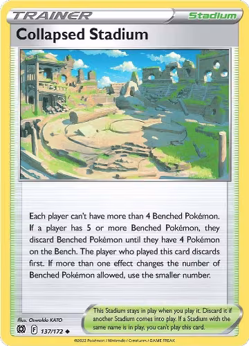 Collapsed Stadium (137/172), Brilliant Stars — Pokémon card price