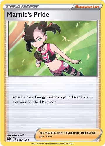 Marnie's Pride (145/172), Brilliant Stars — Pokémon card price