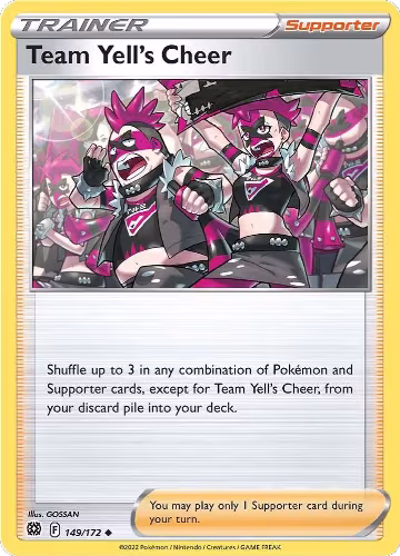 Team Yell's Cheer (149/172), Brilliant Stars — Pokémon card price