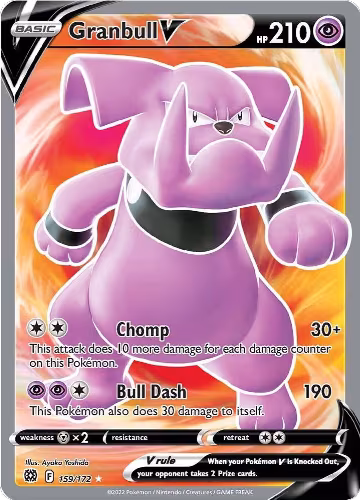 Granbull V (Full Art) (159/172), Brilliant Stars — Pokémon card price