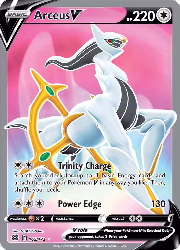 Arceus V (Full Art) (165/172), Brilliant Stars — Pokémon card price