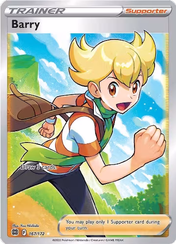 Barry (Full Art) (167/172), Brilliant Stars — Pokémon card price