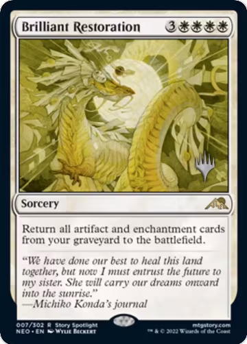 Brilliant Restoration (7), Promo Pack: Kamigawa: Neon Dynasty — Magic card price