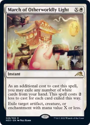 March of Otherworldly Light (28), Promo Pack: Kamigawa: Neon Dynasty — Magic card price