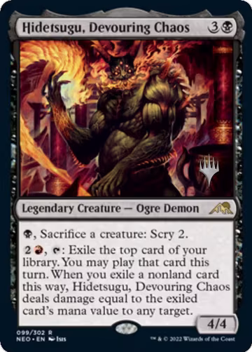 Hidetsugu, Devouring Chaos (99), Promo Pack: Kamigawa: Neon Dynasty — Magic card price