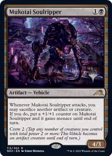 Mukotai Soulripper (113), Promo Pack: Kamigawa: Neon Dynasty — Magic card price